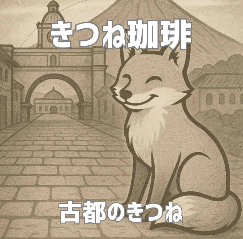 「古都のきつね」:グアテマラ アンティグア